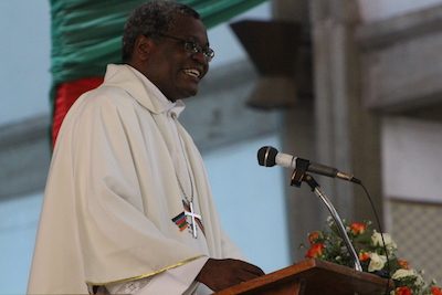 Bishop James Tengatenga preaches at the closing Eucharist of the recent Anglican Consultative Council meeting in Lusaka, Zambia